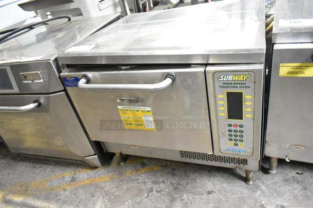 Turbochef NGC stainless steel rapid cook oven, electric, 208/230-240V, visible control panel and branding, used condition.