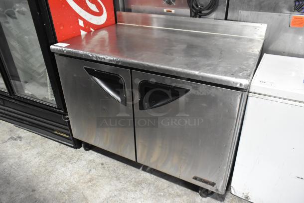 Turbo Air TUR-48SD Stainless Steel Commercial 2 Door Work Top Cooler on Commercial Casters115 Volts, 1 Phase. - Image 1 of 7