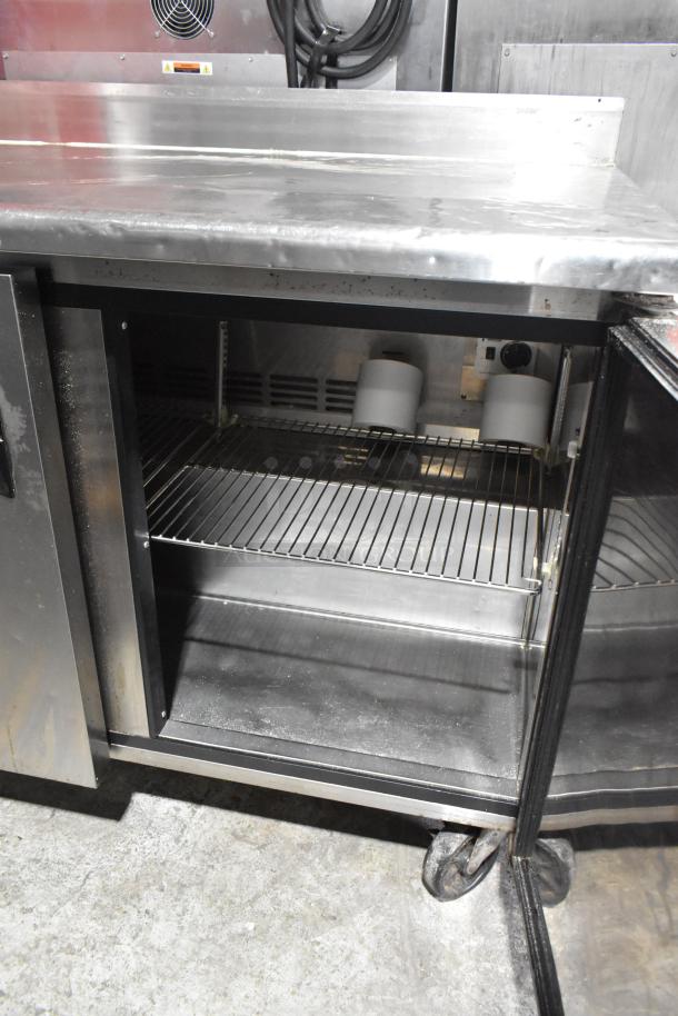 Turbo Air TUR-48SD Stainless Steel Commercial 2 Door Work Top Cooler on Commercial Casters115 Volts, 1 Phase. - Image 5 of 7