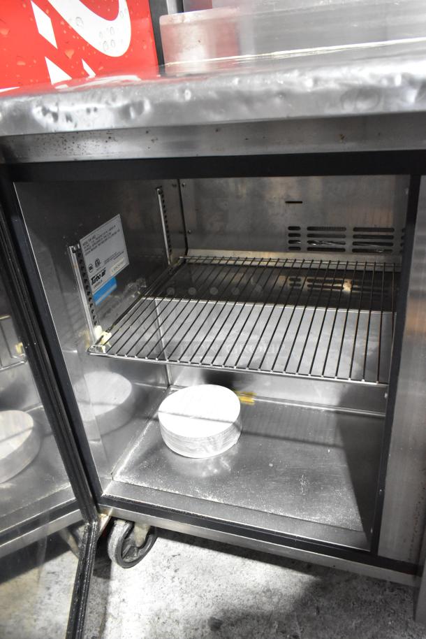 Turbo Air TUR-48SD Stainless Steel Commercial 2 Door Work Top Cooler on Commercial Casters115 Volts, 1 Phase. - Image 6 of 7