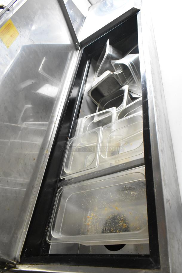 2021 Asber APTP 67 HC Stainless Steel Commercial Pizza Prep Table on Commercial Casters. 115 Volts, 1 Phase. - Image 6 of 11