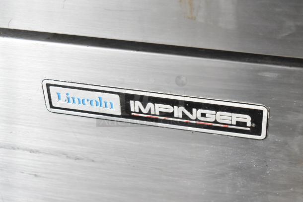2 Lincoln Impinger 1132 Stainless Steel Commercial Electric Powered Conveyor Pizza Oven on Commercial Casters. 208 Volts, 3 Phase. 2 Times Your Bid! - Image 7 of 13