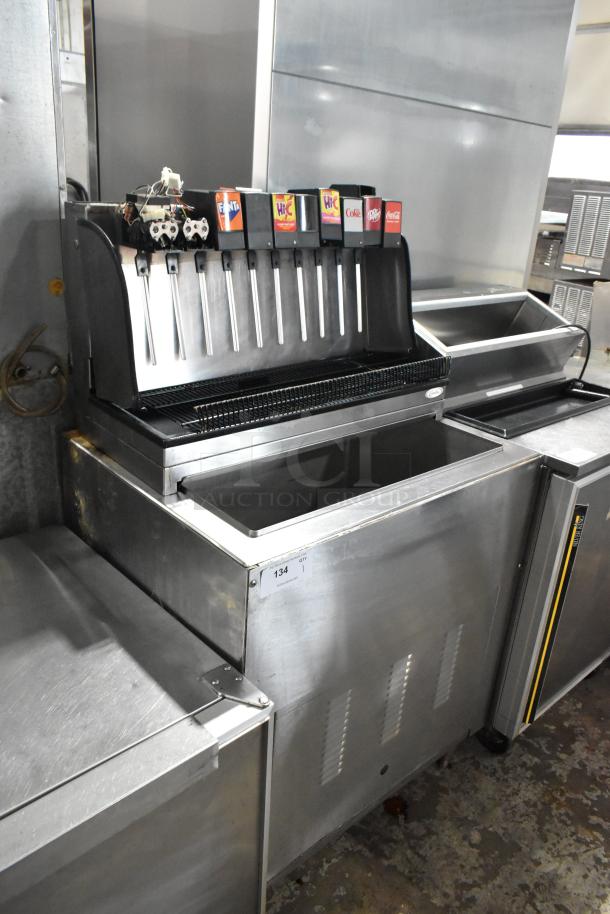 Cornelius Stainless Steel Commercial 10 Flavor Carbonated Beverage Machine on Ice Bin. - Image 1 of 9