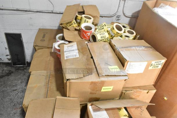 22 BRAND NEW! Boxes of Various Stickers Including Flammable Gas, High Claim Item, Additional Parts. 22 Times Your Bid! - Image 2 of 9