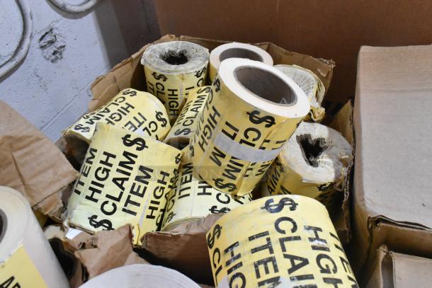 22 BRAND NEW! Boxes of Various Stickers Including Flammable Gas, High Claim Item, Additional Parts. 22 Times Your Bid! - Image 4 of 9