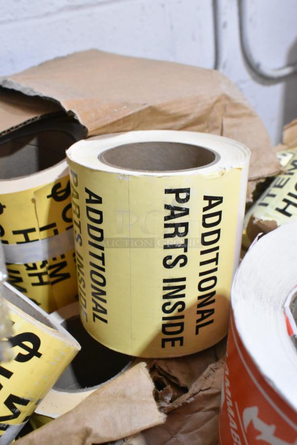 22 BRAND NEW! Boxes of Various Stickers Including Flammable Gas, High Claim Item, Additional Parts. 22 Times Your Bid! - Image 5 of 9