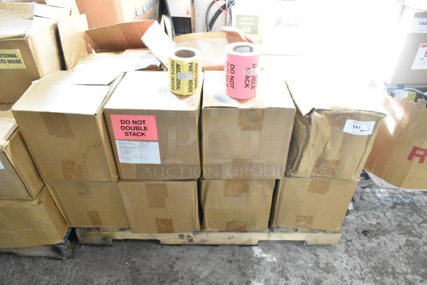 23 BRAND NEW! Boxes of Label Rolls Including Do Not Double Stack, Additional Parts Inside. 23 Times Your Bid! - Image 1 of 7
