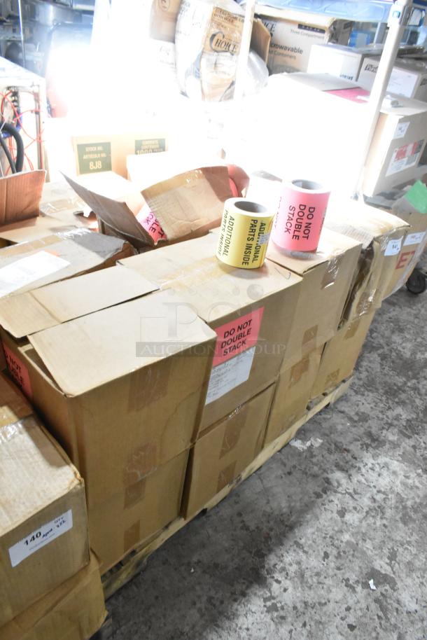 23 BRAND NEW! Boxes of Label Rolls Including Do Not Double Stack, Additional Parts Inside. 23 Times Your Bid! - Image 2 of 7
