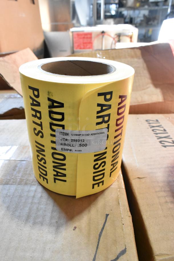 23 BRAND NEW! Boxes of Label Rolls Including Do Not Double Stack, Additional Parts Inside. 23 Times Your Bid! - Image 7 of 7