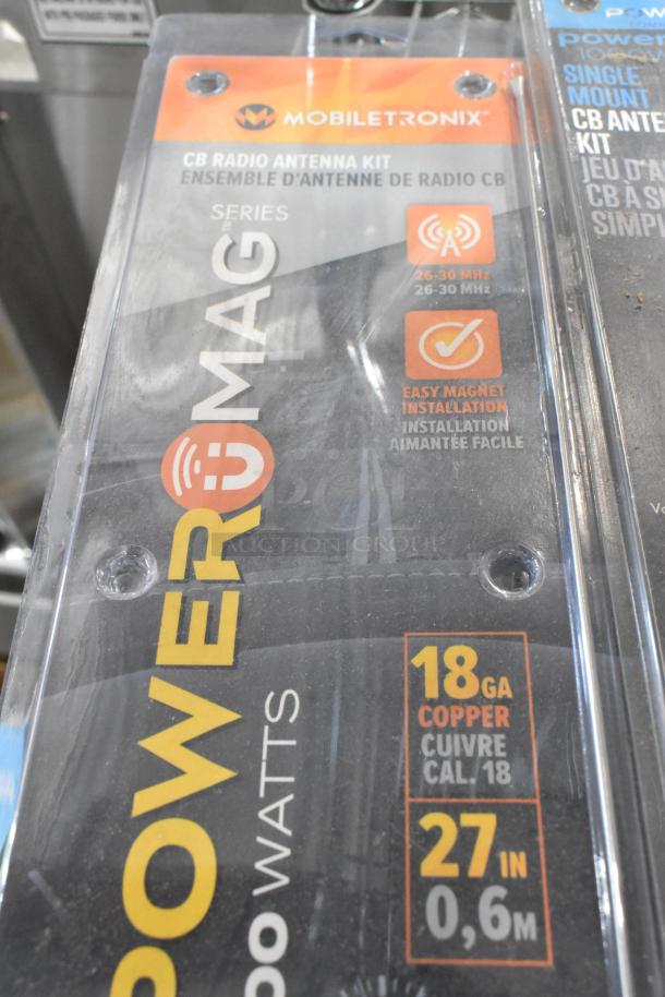 Mobiletronix CB Radio Antenna Kit, Power Mag series, 26-30 MHz, 18GA copper, 27 inches, easy magnet installation.