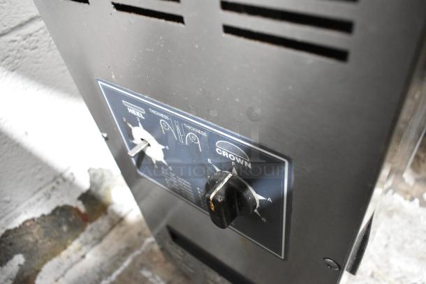 Roundup VCT-2000CS stainless steel toaster with control panel for heel thickness and crown settings, 208V, 1 phase.