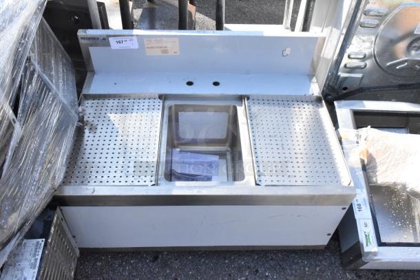 BRAND NEW SCRATCH AND DENT! Regency 600B1193612S Stainless Steel Single Bay Sink w/ Dual Drain Boards. - Image 1 of 8