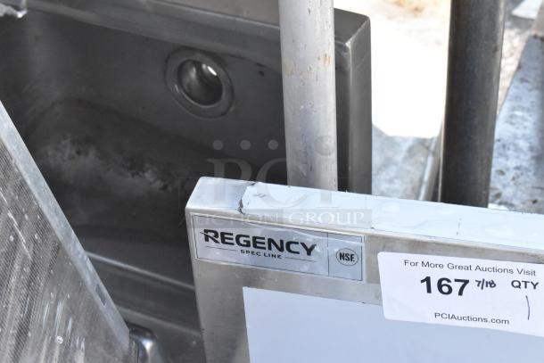 BRAND NEW SCRATCH AND DENT! Regency 600B1193612S Stainless Steel Single Bay Sink w/ Dual Drain Boards. - Image 7 of 8