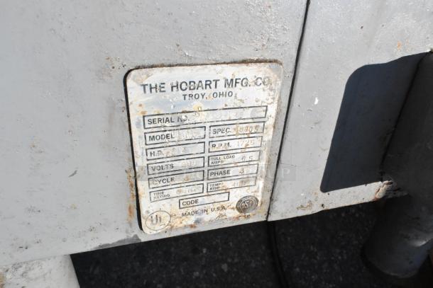Hobart 4632 Metal Commercial Meat Grinder. 208 Volts, 3 Phase. - Image 7 of 7