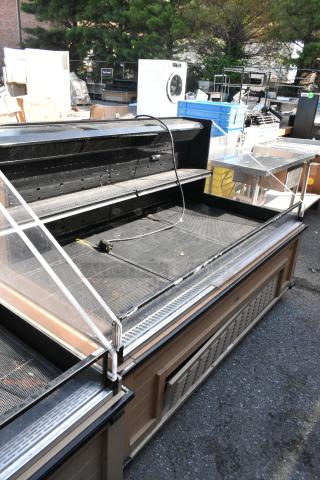 Killion PFW-74-43-48-V-N-MOBILE metal open merchandiser, 208/230 volts, 1 phase, commercial use, exterior wear visible.