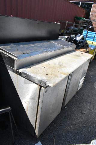 Asber APTP 67 HC Stainless Steel Commercial Pizza Prep Table. 115 Volts, 1 Phase. - Item #1195108