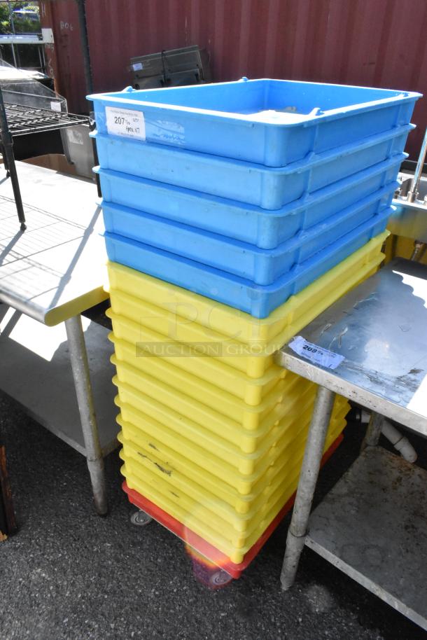 16 Poly Dough Bins and Dough Bin Dolly. 16 Times Your Bid! - Image 2 of 5