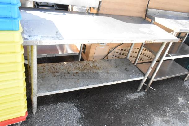 Stainless Steel Table w/ Metal Under Shelf. - Image 1 of 4
