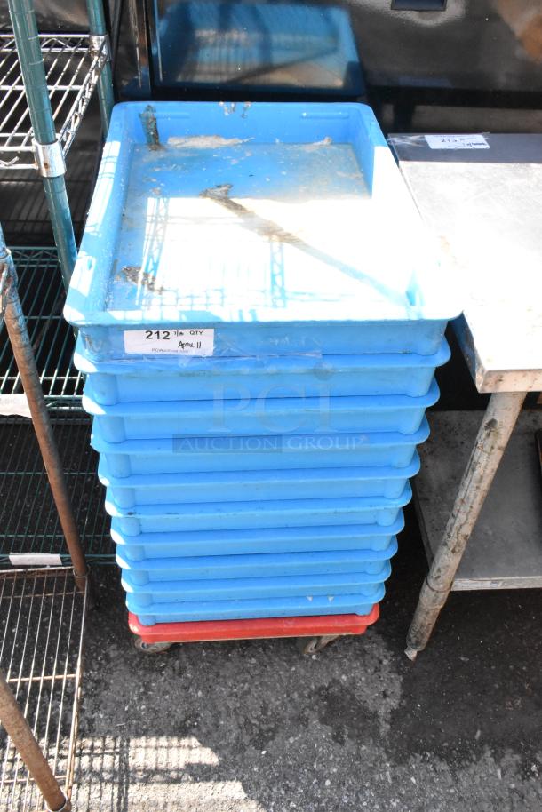 10 Poly Dough Bins on Dough Bin Dolly. 10 Times Your Bid! - Image 1 of 4
