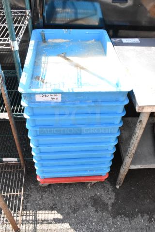10 Poly Dough Bins on Dough Bin Dolly. 10 Times Your Bid! - Item #1195120