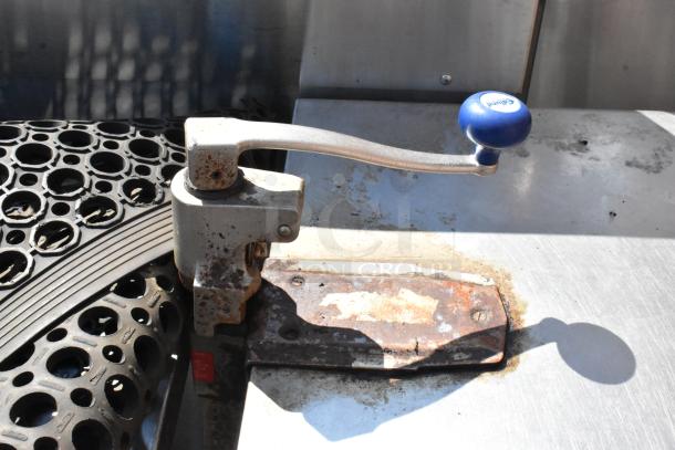 Stainless Steel Table w/ Metal Under Shelf and Commercial Can Opener Mount. - Image 2 of 5