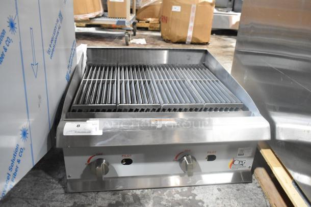 BRAND NEW 2025 CPG 24" Natural Gas Charbroiler, Model 351CRCPG24NL, 80,000 BTU, countertop, radiant, scratch and dent.