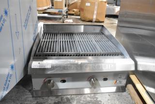 BRAND NEW 2025 CPG 24" Natural Gas Charbroiler, Model 351CRCPG24NL, 80,000 BTU, countertop, radiant, scratch and dent.