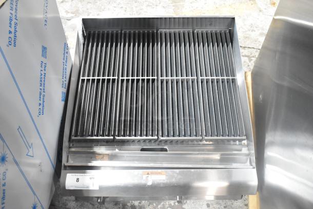Brand new 2025 Cooking Performance Group 24" natural gas countertop radiant charbroiler, model 351CRCPG24NL, 80,000 BTU.