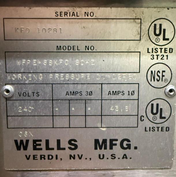 AWESOME! Wells WFPE-68KFC Pressure Fryer - Image 5 of 5