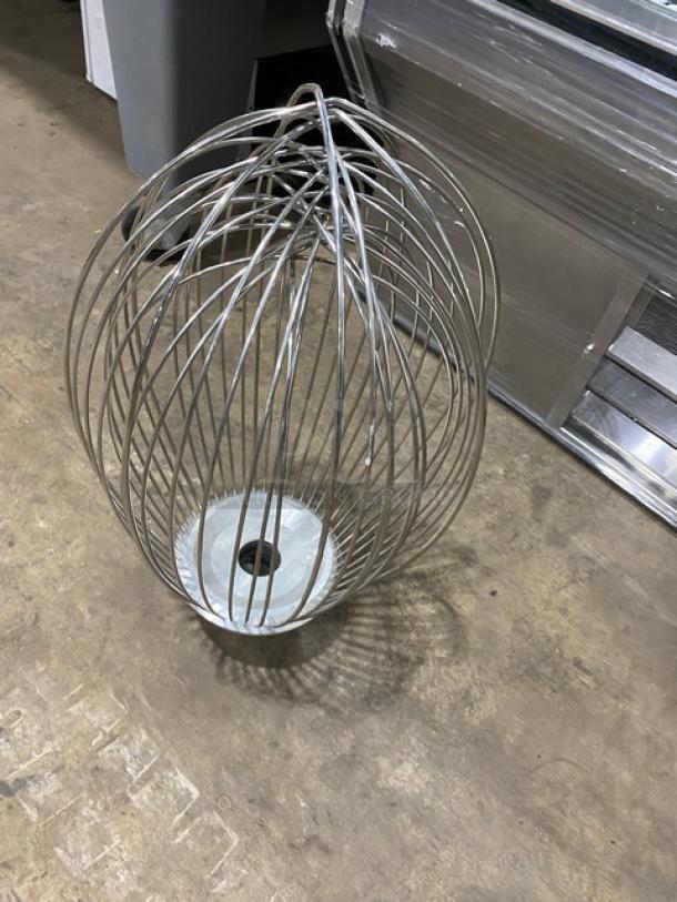 Avantco 60 Qt. planetary mixer wire whip, stainless steel, used with model 177MX60H. Suitable for heavy-duty commercial use.