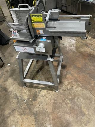 Jaccard Commercial Electric Powered Countertop Multi-Purpose Stacker Slicer! With Open Base Equipment Stand/Table! Model: VA2000GRT SN: 2176809! 110V! On Legs! - Item #1195346