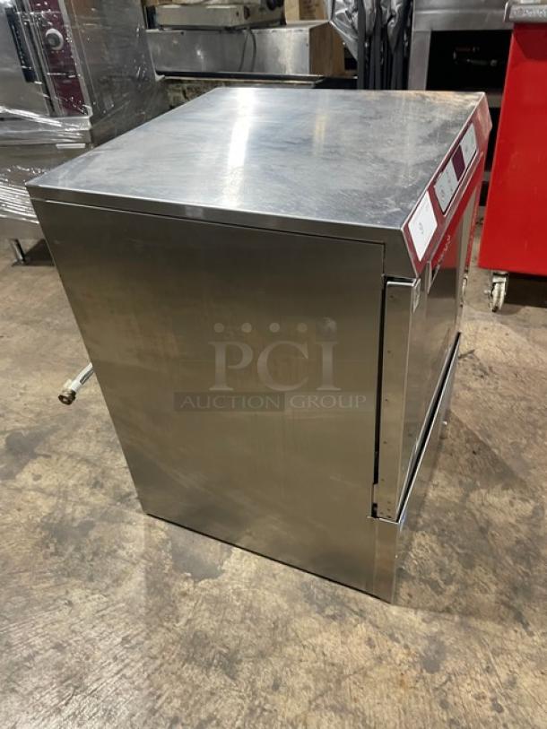 Hobart Advansys LXe LXER stainless steel undercounter dishwasher, Energy Star certified, shows new body style, serial number 231170374.