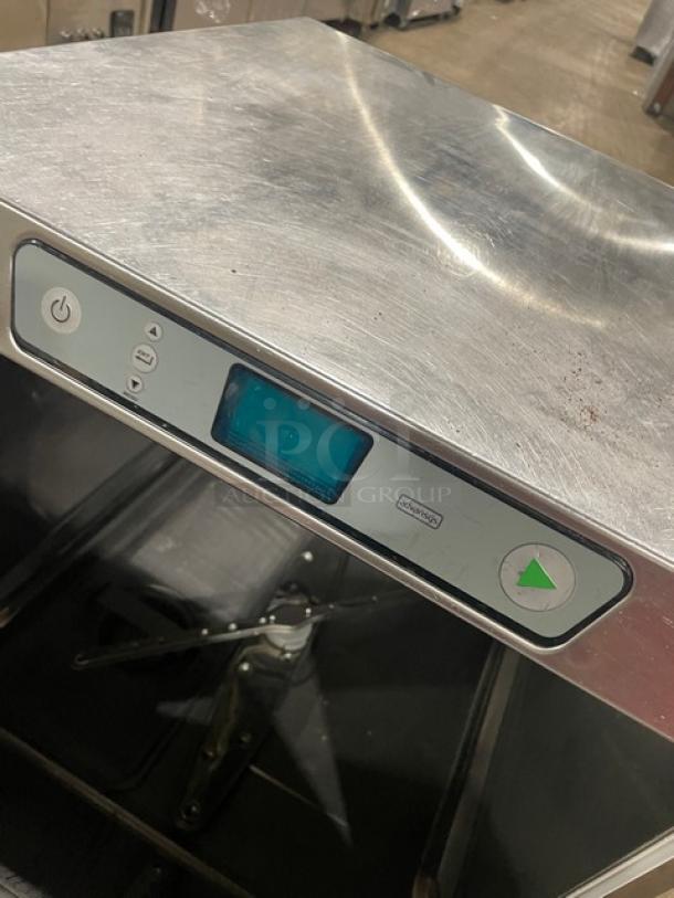 Hobart Advansys LXER commercial dishwasher, stainless steel, high temperature, Energy Star certified, undercounter style.