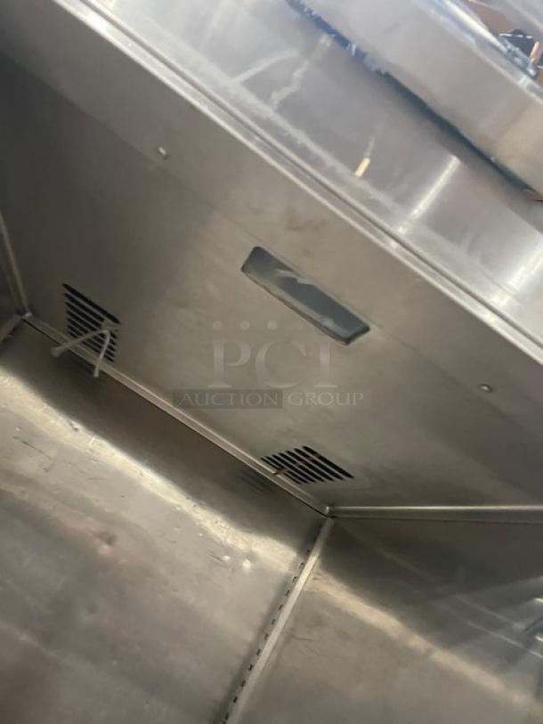 Victory Commercial Stainless Steel Single Door Reach-In Freezer, Model FS1DS7FW, in excellent condition, on legs.