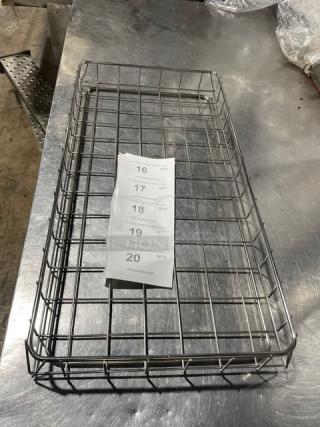 Commercial chrome-plated full-sized pastry wired rack, like-new condition, sturdy construction, ideal for bagel display.