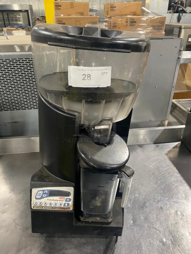 Vita-Mix VM0126 commercial blender with clear polycarbonate container, double insulated hopper, and control panel. SN: 001546-124.