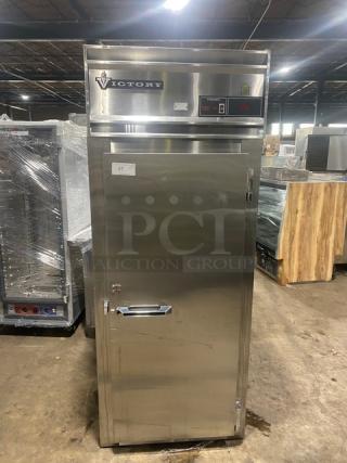 Victory Commercial Stainless Steel Solid Single Door Reach In Freezer! With Legs! - Item #1195544