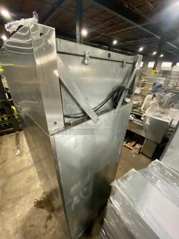 Victory commercial stainless steel single door reach-in freezer with legs, excellent condition, well-maintained surface.