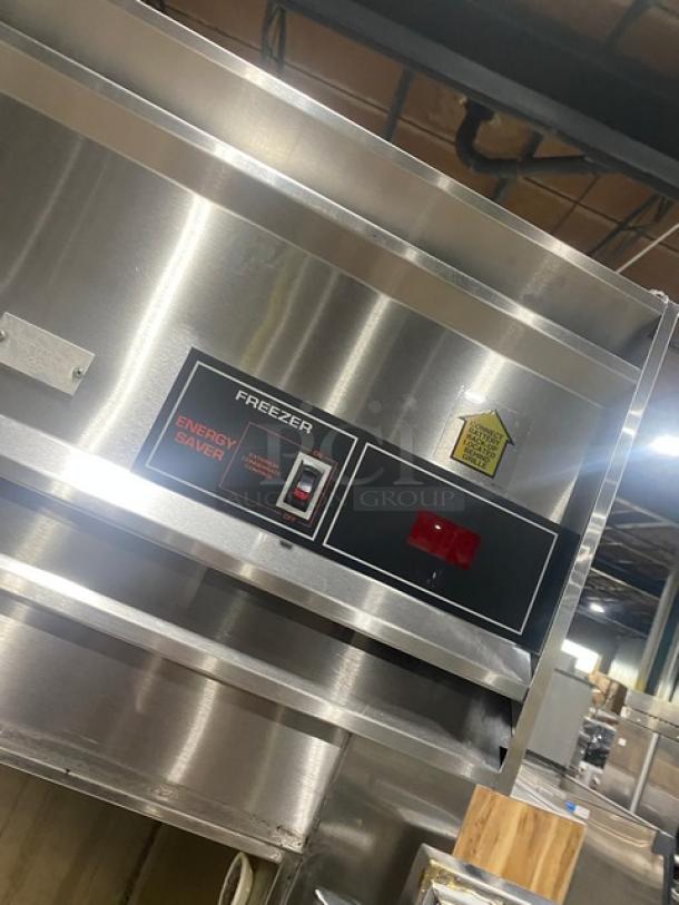 Victory commercial stainless steel single door reach-in freezer with legs, energy saver feature, solid construction.