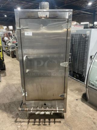 L&J Commercial Stainless Steel Natural Gas-Powered Free-Standing Smokehouse Oven! Model: CWSH-30 SN: SH-5075! On Legs! - Item #1196462