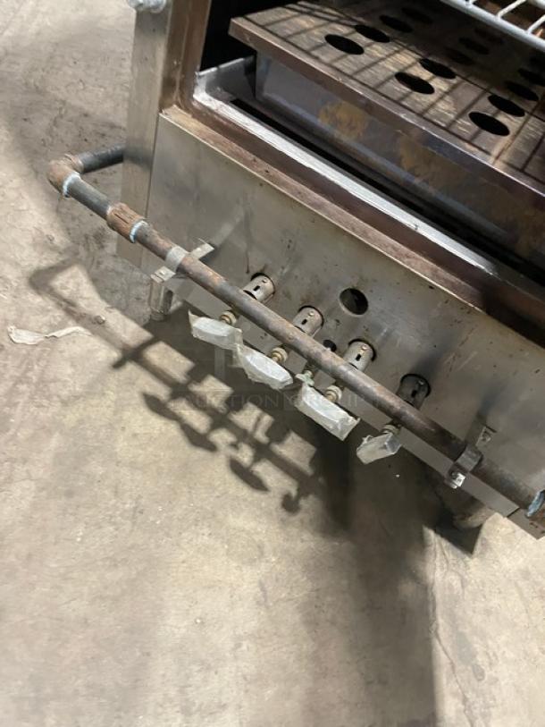L&J Stainless Steel Gas-Powered Smokehouse Oven, Model CWSH-30, SN: SH-5075, free-standing, on legs, used condition.