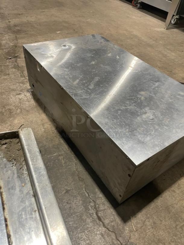 Star commercial stainless steel electric warming drawer, single free-standing, used condition, ideal for food service.