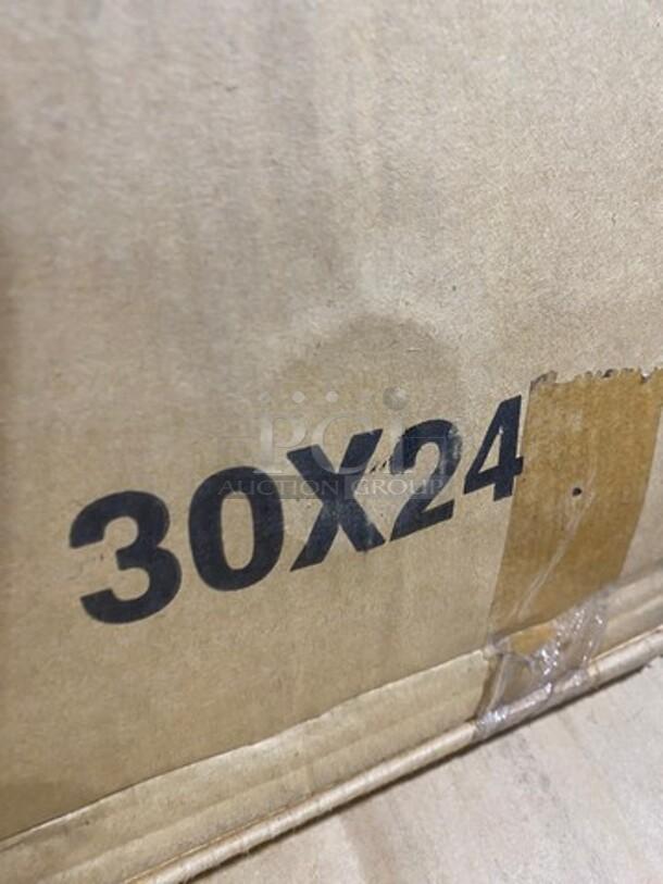 Pantin 30x24 stainless steel rice cooker/work table new in box. Features double undershelf. Box marked "30x24".