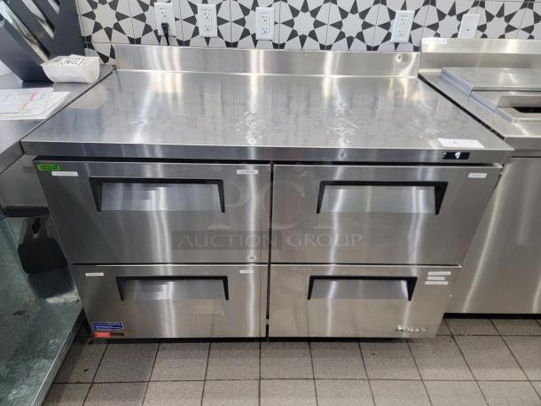 Turbo Air TWR-48SD-D4-N undercounter fridge, stainless steel, 4 drawers, excellent condition, model label visible.