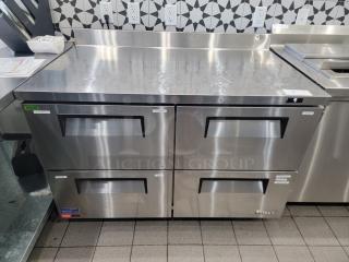 Turbo Air TWR-48SD-D4-N undercounter fridge, stainless steel, 4 drawers, excellent condition, model label visible.