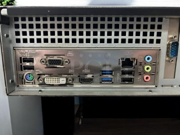 Rear view of a PDQ Signature System POS monitor, showing various ports for connectivity. Fully tested and working.
