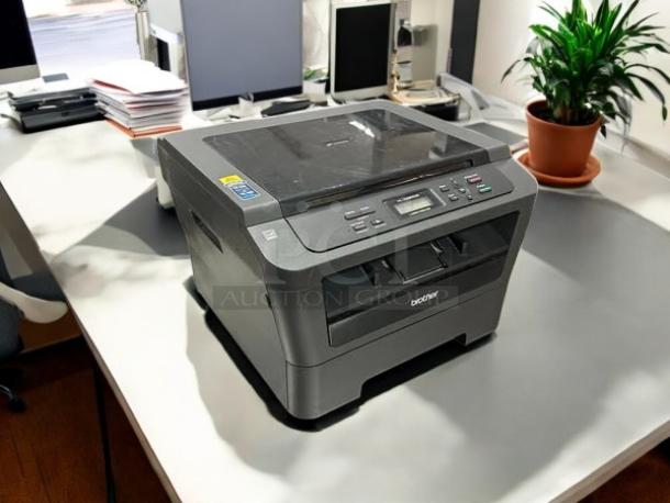 Brother HL2280DWB wireless monochrome printer in great condition, fully tested and working, on a desk.