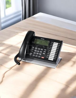 Toshiba DP5032-SD digital telephone in excellent condition, fully tested, with LCD display and multiple function buttons.