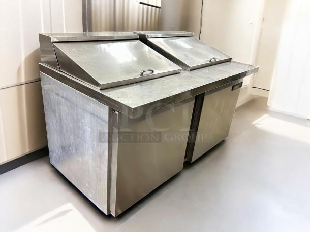 Continental SW60-24M 60" Sandwich Prep Table, great condition, 2 doors, 24 pan capacity, tested and working.