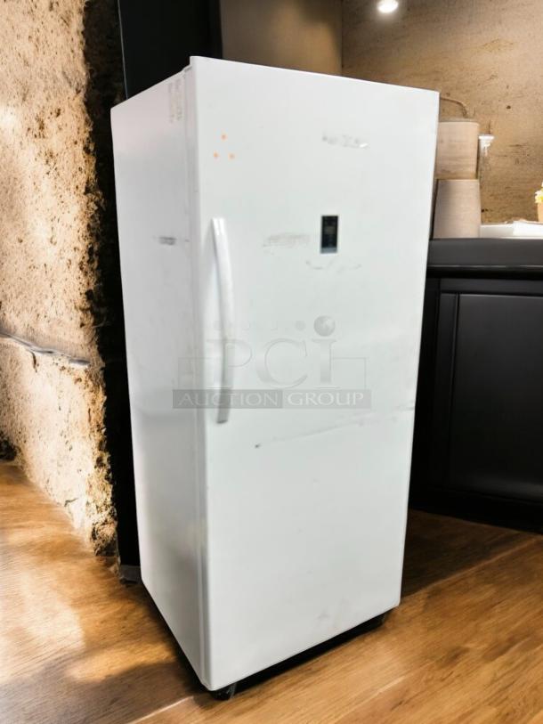 Insignia 17 Cu. Ft. Garage Ready Convertible Upright Freezer, Energy Star certified, white, tested and working, great condition.